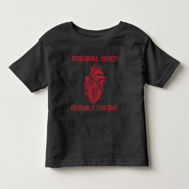 Camiseta Infantil Transplante Cardíaco Desvio de Motor Reconstruído (Frente)