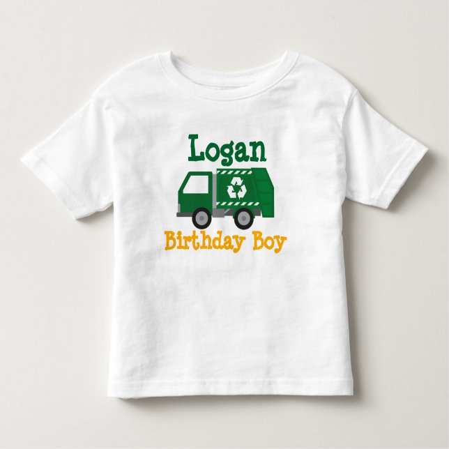 Camiseta Infantil Trash Truck Birthday (Frente)