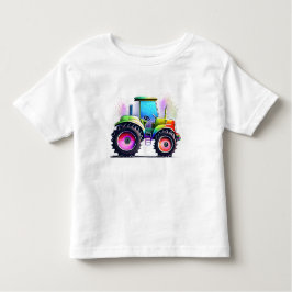 Camiseta Infantil trator de arco-íris Sparkly para rapazes e raparig