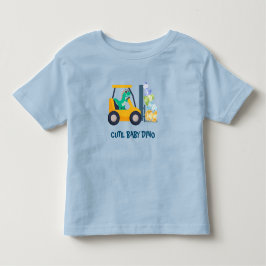 Camiseta Infantil Trator de dinossauro divertido Caminhão de anivers