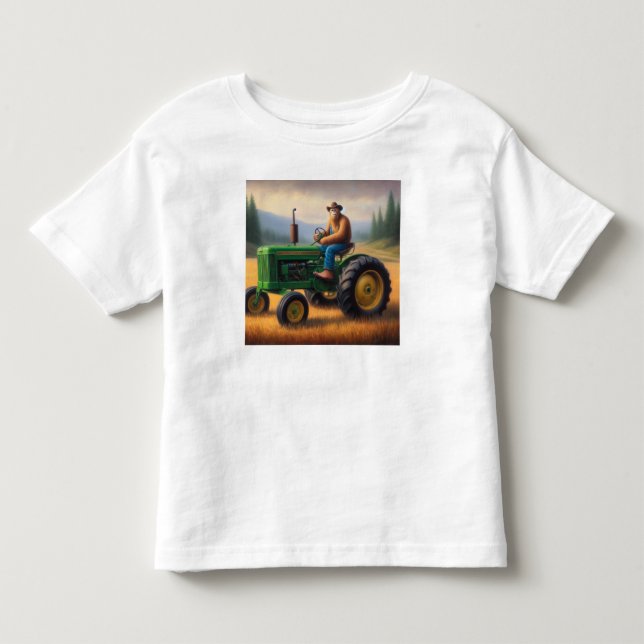 Camiseta Infantil Trator de Pé Grande (Frente)