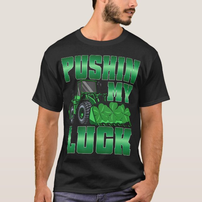 Camiseta Infantil Trator de Sorte Dia de São Patrí (Frente)