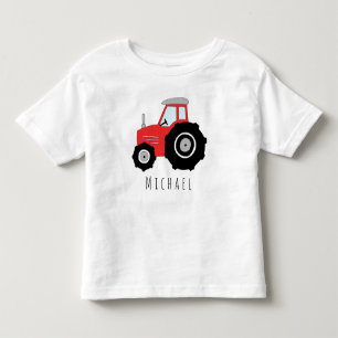 Camiseta Infantil Trator do Red Farmer do Menino Personalizado com N