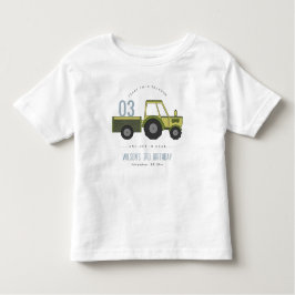 Camiseta Infantil Trator Fazenda Azul Verde Cugado Crianças De Qualq