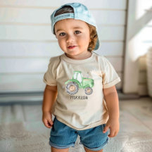 Camiseta Infantil Trator Verde