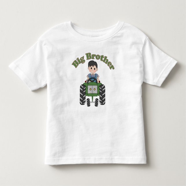 Camiseta Infantil Trator Verde Grande Irmão (Frente)