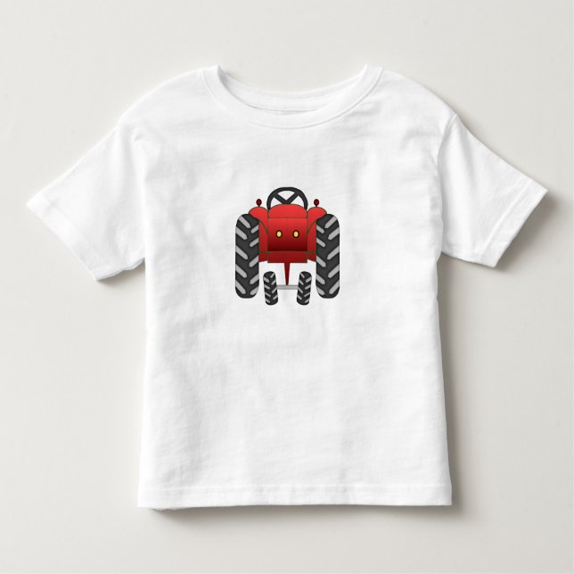 Camiseta Infantil Trator vermelho (Frente)