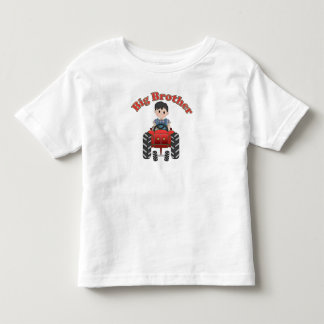 Camiseta Infantil Trator Vermelho Irmão Mais Velho