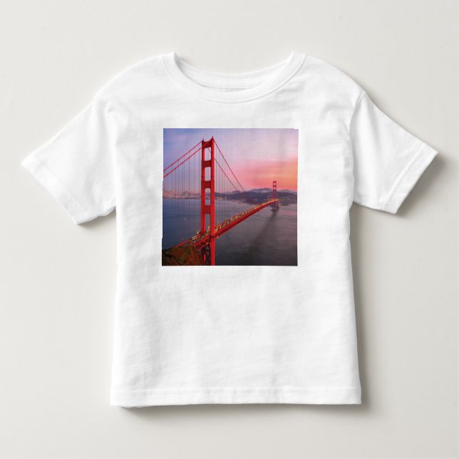 Camiseta Infantil travesseiro decorativo da ponte ouro (Frente)
