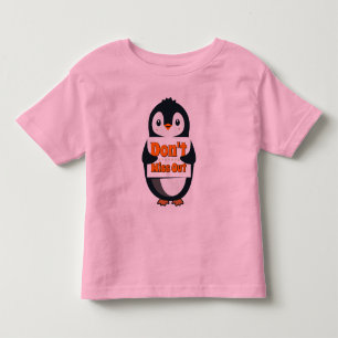 Camiseta Infantil Travesseiro Decorativo Pinguim Não Perca a Oportun