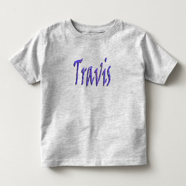 Camiseta Infantil Travis, Nome, Logotipo, (Frente)