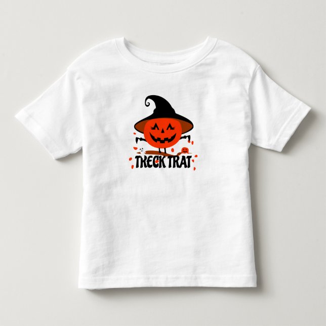 Camiseta Infantil Treck Trat Abóbora Sorridente (Frente)