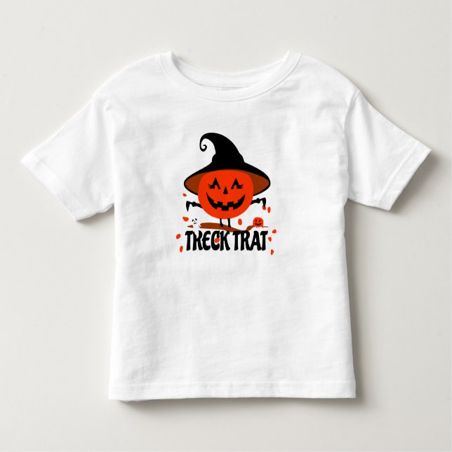 Camiseta Infantil Treck Trat Pumpkin sorrindo (Frente)