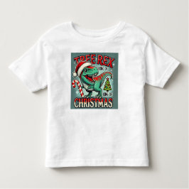 Camiseta Infantil Tree Rex - Engraçado T-Rex T-Shirt Natal