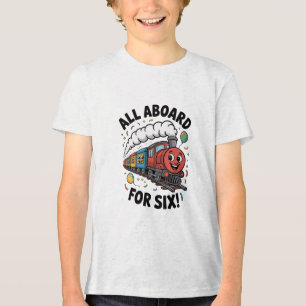 Camiseta Infantil Trem Choo Choo de Aniversário de