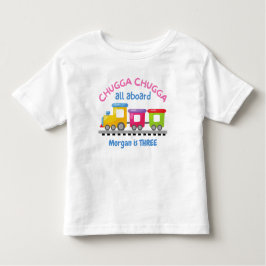Camiseta Infantil Trem Chugga Choo Tema Cartoon Aniversário Todas as