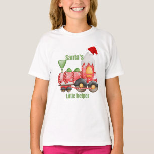 Camiseta infantil Trem de Natal do Papai Noel – Ho