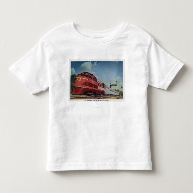 Camiseta Infantil Trem de RocketStreamlined da ilha da rocha (Frente)