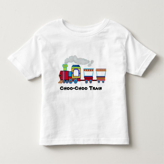 Camiseta Infantil Trem do Choo-Choo do miúdo (Frente)