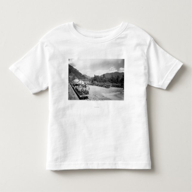 Camiseta Infantil Trem do turista do projeto de Skagit (Frente)