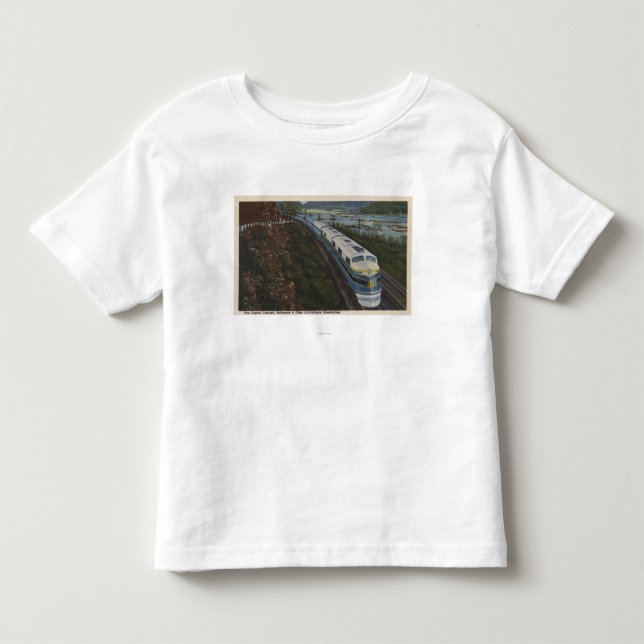 Camiseta Infantil Trem que aerodinamiza através de Potomac (Frente)