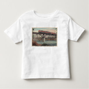 Camiseta Infantil Trem- Tippecanoe/rio de cruzamento de Tippecanoe
