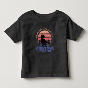 Camiseta Infantil três anos de idade, é meu aniversário T-S