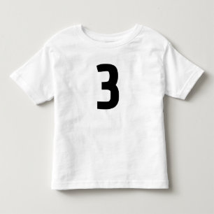 CAMISETA INFANTIL TRÊS ANOS, JERSEY T SHIRT