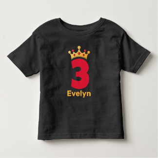Camiseta Infantil Três e um T-Shirt Crown-Toddler