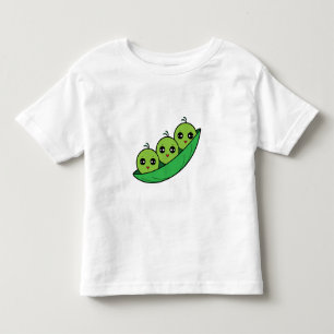 Camiseta Infantil Três Ervilhas em um Pod