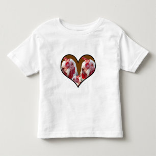 Camiseta Infantil Três Galinhas Sussex Num Coração,