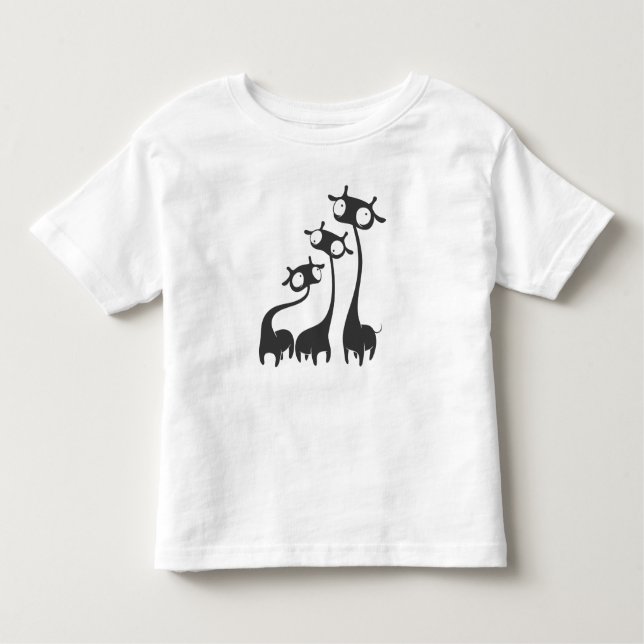 Camiseta Infantil Três Girafas de Cartoon (Frente)
