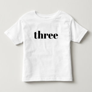 Camiseta Infantil Três - Parabéns para Todlers