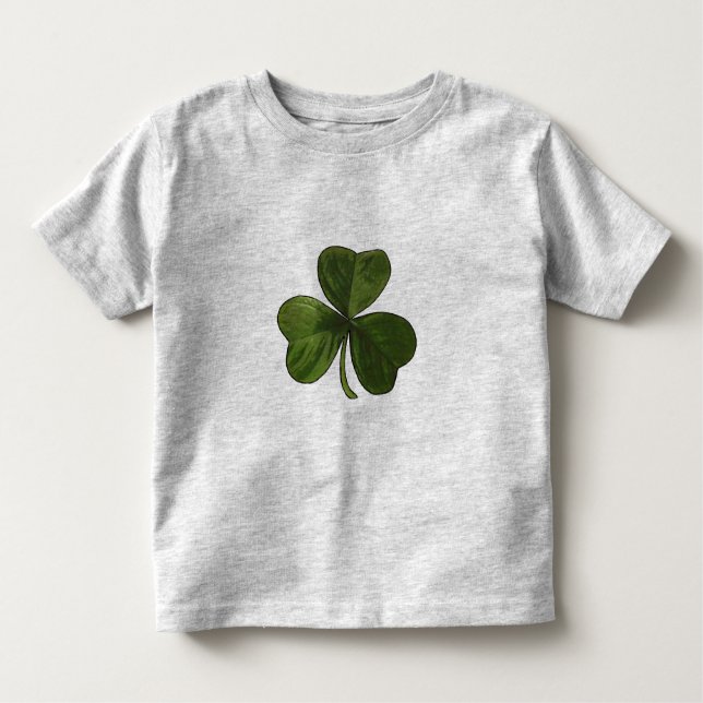 Camiseta Infantil Trevo irlandês verde do primavera (Frente)
