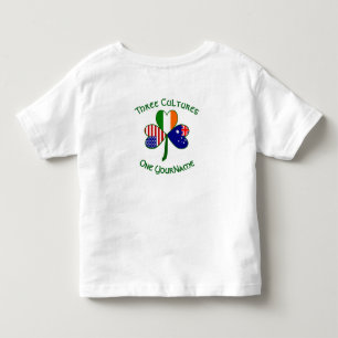 Camiseta Infantil Trevo Personalizado Australiano Irlandês Americano