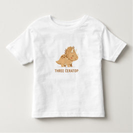 Camiseta Infantil Triceratops Café – Cute Dinosaur Coffee Illustrati