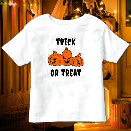 Camiseta Infantil Trick Or Treat Abóboras Assustadoras Halloween