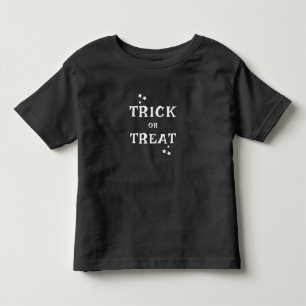 Camiseta Infantil Trick ou Treine Estrelas de Dia das Bruxas Pretas