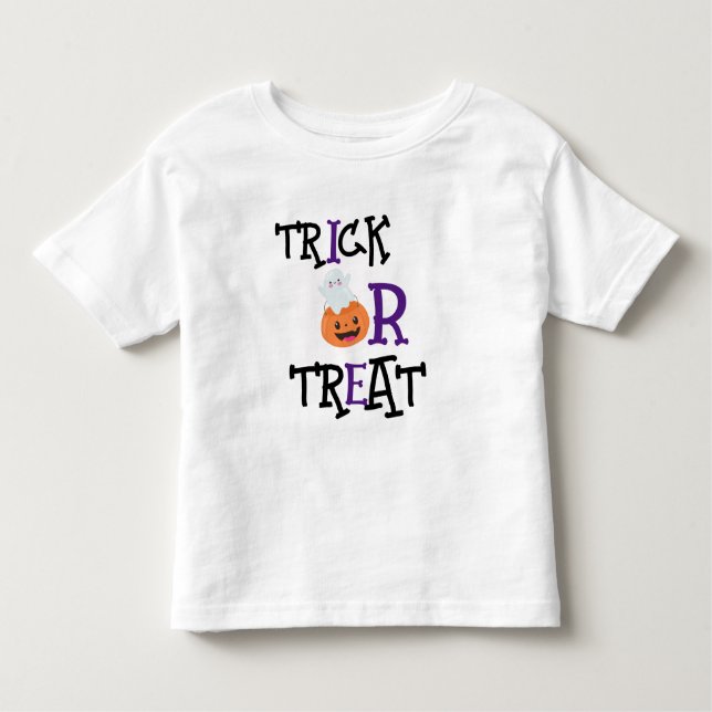 Camiseta Infantil Trick ou Treine o Halloween (Frente)