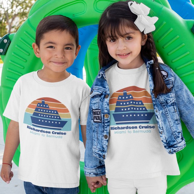 Camiseta Infantil Trip Sunset Personalizado para a Família de Navios (Criador carregado)