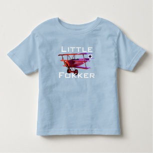 Camiseta Infantil Triplane Engraçado "Pequeno Fokker"