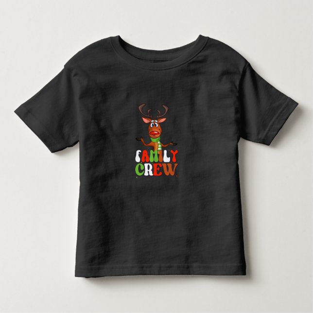 Camiseta Infantil Tripulação de Natal 2023: T-Shirts coincidentes (Frente)