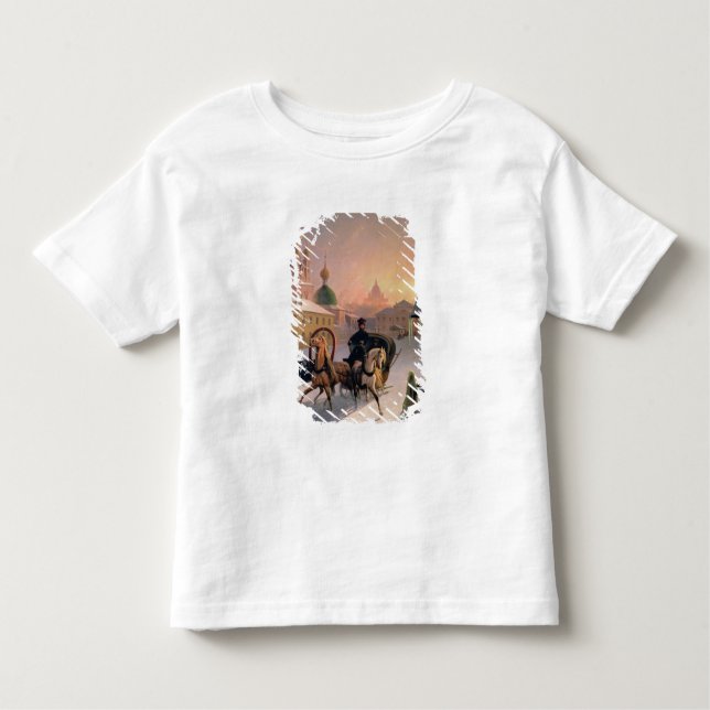 Camiseta Infantil "troikca" na rua em St Petersburg, 1850s (Frente)