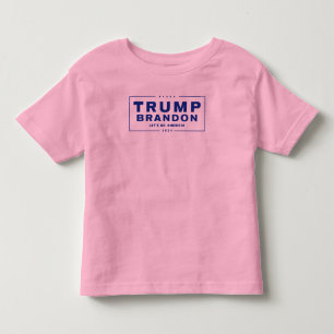 Camiseta Infantil Trump Brandon 2024™ Eletion Toddler Pink T-Shirt