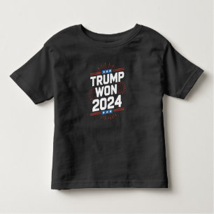 Camiseta Infantil Trump Ganhou 2024 Presidente 47 Da Casa Branca