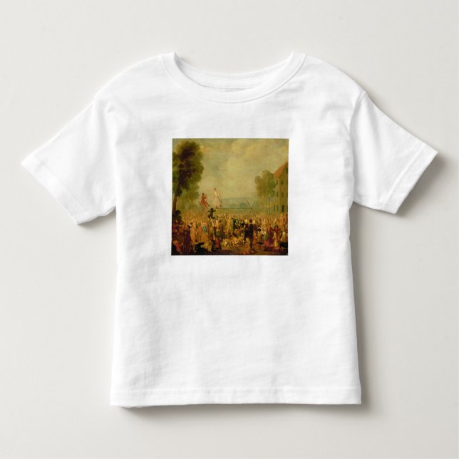 Camiseta Infantil Trupe dos atores que executam em um Tightrope (Frente)