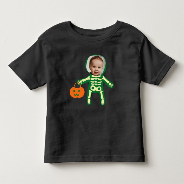 Camiseta Infantil Truque de Halloween ou tratamento personalizado (Frente)