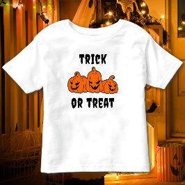 Camiseta Infantil Truque Ou Tratar Abóboras Loucas No Halloween