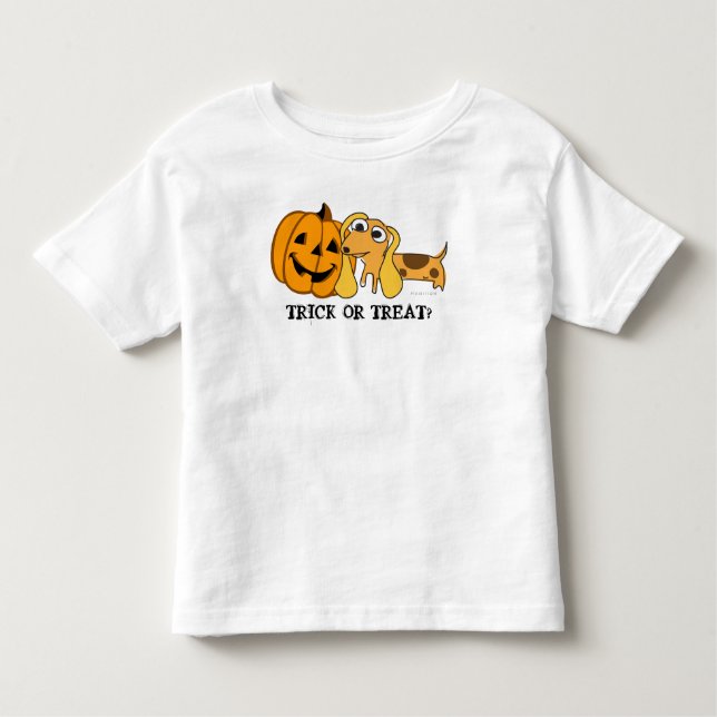 Camiseta Infantil Truque Ou Tratar Crianças No Dia das Bruxas Camise (Frente)
