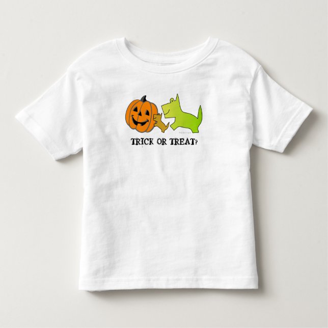Camiseta Infantil Truque Ou Tratar Crianças No Dia das Bruxas T-Shir (Frente)
